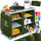 KESSER® Campingküche | Inkl. Tragetasche & Becherset | Campingschrank Faltschrank | mit Aluminiumgestell | Reiseküche | Küchenbox | Zeltschrank | Outdoor Camping Küche | Khaki | Typ F6