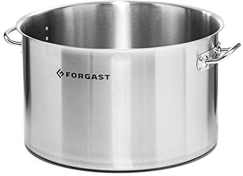 Forgast Olla alta de Acero Inoxidable | Capacidad 11 litros | Diámetro ⌀ 28 cm | La olla se puede utilizar en todo tipo de cocinas: eléctrica, gas e inducción | Aptas para el lavavajillas