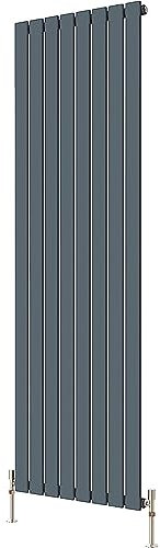 Radbliss Vertical Flat Panel Design Radiator 1800x544mm Anthracite Matt Grey Single Tall RAD Central Heating