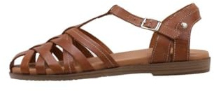 Pikolinos Halboffene Schuhe in Leder Formentera für Frauen Farbe Brandy