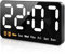 Aceshop Orologio da Parete Digitale, 9.1 Orologio digitale a LED Orologio digitale a LED con 3 Regolare Luminosità Snooze 12/24 H Temperatura Data Sveglia LED Orologio da Parete per Casa Ufficio