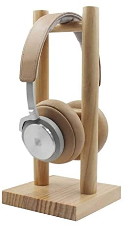 SAVGU Headphone Stand Headset Stand Headphone Stand Wooden Headphone Display Holder Stand Frame for On-Ear Over-Ear Headphones Earphone Rack Headphone Stand for Desk (Color : Round)