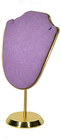 Metall-Halskettenständer, hochwertiger Schmuckständer aus Fasern, Schmuckständer für Foto-Requisiten (lila, 6 x 11 x 3 cm)