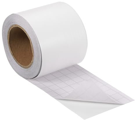 sourcing map Nastro adesivo con venature del legno, 5,1 cm x 9,1 m, toppa autoadesiva per riparazione battiscopa, porte, riparazione pavimenti, mobili, decorazione per la casa, legno bianco