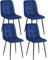 Colenis - Ela Esszimmerstühle - 4er Set - Blau - Samt - Für Esszimmer, Küche & Wohnzimmer - Modernes Design