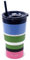 kate spade new york 20 Ounce Insulated Tumbler for Cold and Hot Drinks with Reusable Straw, Stainless Steel Travel Cup with Slide Top Lid (Sunny Day Stripe)