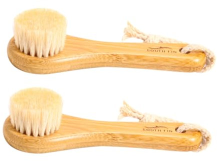 ROMISBABA 2St Rosshaar-Reinigungsbürste Reinigungsmittel Haut Gel Trimmer Schwamm Lumi Spa Fleckenentfernungswerkzeug Handliche Bürste Gesichtspinsel-Werkzeug handliche Gesichtsbürste Bambus
