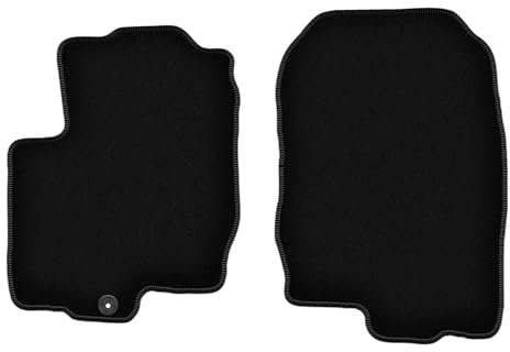 Wielganizator Velours Vorne Fußmatten passend für Mitsubishi Colt VI Z30 (2004-2008) | Qualität: Basic - Genaue Passform, rutschfeste Untregrund 2-teilig - Schwarz