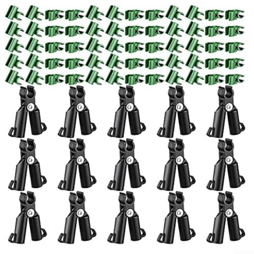 Lot de 75 clips de connexion réglables pour treillage de plantes, piquets de jardin, boucle de connexion pour diverses plantes grimpantes et légumes