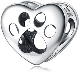 NUJIFFY Charms Anhänger Bead Charms für Damen 925 Sterling Silber Charm Bead Pendant Herz Charm für Europäische Armbänder und Halsketten Schmuck Geschenk
