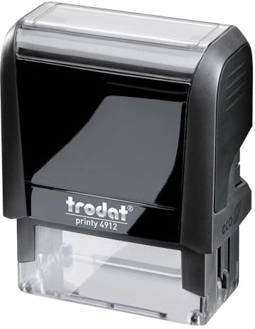 Stamp by Me – Tampon automatique personnalisé pour entreprises - Noir | Tampon Encreur Personnalisable jusqu'à 4 lignes | Adresse de l'expéditeur Bureau Banque | Tampon rechargeable