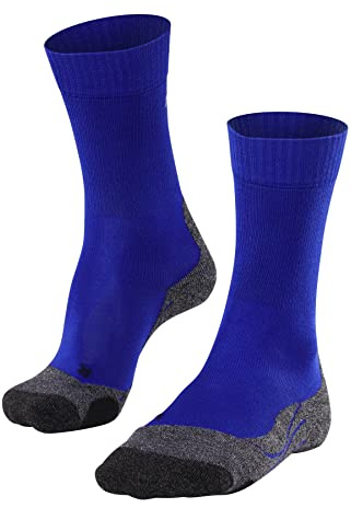 FALKE TK2 Explore Cool M So respirantes anti-ampoule épaisses 1 paire, Chaussettes de randonnée Homme, Bleu Yve 6714, 46-48