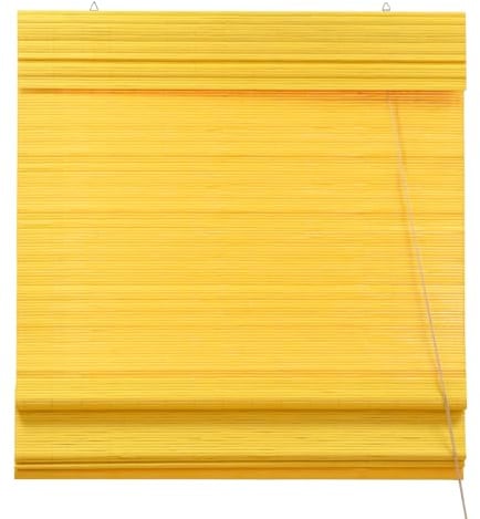 Victoria M. Bambus Raffrollo Sonnenschutz Sichtschutz Rollo Seitenzugrollo, für Fenster und Türen, Blickdicht, 140 x 220 cm, Bambus