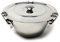 MGE - Moule à Pudding avec Couvercle - Moule à Flan - Acier Inoxydable - Argent (Ø 18 cm)
