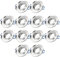 Sweet Led 12x Glas Einbaustrahler Rund Spiegelnd – inkl. GU10 Fassung, 68mm Lochmaß, Einbau Deckenspots für Küche, Wohnzimmer & Flur