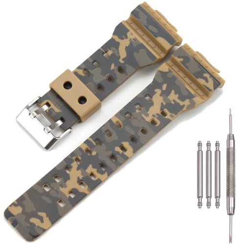 MCXGL 16mm Resin Strap Kompatibel mit Casio G-Shock GA-110 GA100 GD120 GD100 GA700 Herren Gummi Uhrenarmband Ersatz Armband