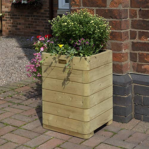 Rowlinson Garden Products Marberry Outdoor Tall Planter 60L Natural Timber