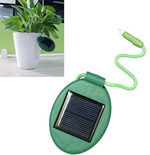 Akemaio Luci solari da giardino a LED Vaso luminoso da fiori solare Luce decorativa Lampada da pianta verde impermeabile per percorso da giardino Indoor Outdoor