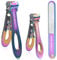 Nail Clippers for Thick Nails, Extra Wide Jaw Opening Nail Cutter for Hard Toenail, Stainless Steel Fingernail Big Toenail Trimmer with Nail File 3 Pcs Set for Large Toenail Seniors & Men & Women