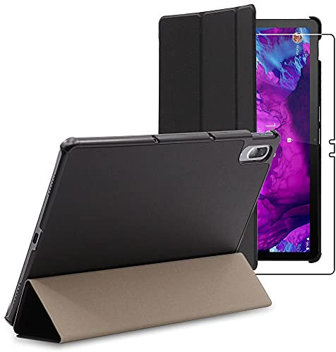 ebestStar - for Lenovo Tab P11 Pro Case, Smart Cover Magnetic Flip Protection, PU Leather, Black + Glass Screen Protector