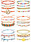 Kakonia 20 Stück VSCO-Armbänder, Surfer-Wellen-Armbänder, verstellbares Perlen-Schnur-Armband, handgefertigt, Freundschaftsarmband, Sommer, Strand, Boho-Armbänder, Fußkettchen für Frauen