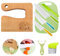 Goodchef Lot de 8 couteaux de cuisine, pour couper et cuisiner des fruits ou des légumes pour les tout-petits, comprenant un couteau en bois, une planche à découper et un éplucheur (chariot à bœufs)