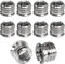 LUORNG Lot de 10 adaptateurs filetés pour trépied femelle 1/4-20 femelle vers 3/8-16 mâle pour appareil photo reflex numérique, caméscope, trépied 3/8 à 1/4