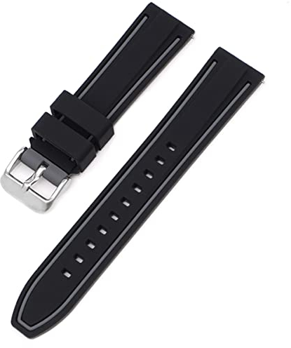 BBZ cinturino silicone 20mm Compatibile con Omega X Swatch Moon Watches Men Women,Vivoactive 3, Forerunner 245/645, Vivomove HR, Galaxy Watch