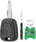 2 Boutons Télécommande Voiture Clé Plip Peugeot 206 433MHz Puce ID46 avec Tournevis Porte-clés