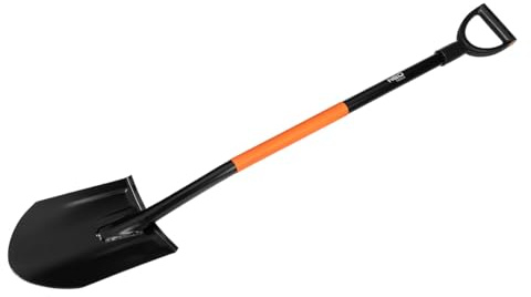 NEO TOOLS Massiver Spaten Gartenspaten aus Qualitätsstahl | Ergonomischem Stiel, D-Griff Schaufel aus Stahl Gartenspaten zum Löchergraben Einpflanzen von Bäumen