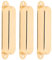 3 Pièces Couvercle de Micro de Guitare, Couvercles de Micro à Bobine Unique Scellés En Laiton, Coque de Protection de Micro Sans Trou, Accessoires D'instruments de Musique Pour Guitares(Or)