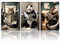 Fchen art Toilet Decoration, Toilet Wall Art, Panda Sitting On Toilet Reading Newspaper Wall Art Pictures,Cat Reading Newspaper Canvas Art,Bathroom Picture on Canvas For Bathroom 24x36