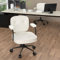 HAMHAIGO Bürostuhl Schreibtischstuhl Retro, Ergonomischer Schreibtischstuhl, Stuhl Schreibtisch Höhenverstellbar, Bürostuhl Kinder für das Büro Arbeitszimmer, Drehstuhl 63x62x83-92cm, Beige
