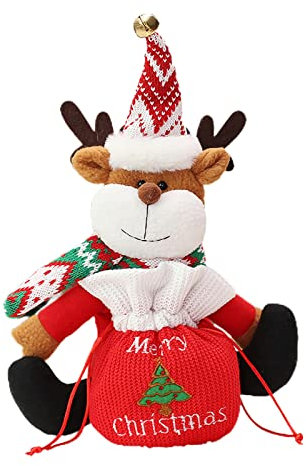 Weihnachten für Geschenktüte mit Handfuß Niedliche Puppen Geschenkverpackung Tasche Zubehör für Silvester Kekse Verpackung Kordelzug Weihnachten Geschenktüten