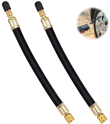 QIMEI-SHOP Gummi Verlängerung für Reifenventil-Adapter Flexible Reifen Ventil Verlängerung für universelle Autos LKWs Motorräder Fahrräder 180mm 2 Stück