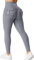 YEOREO CoreFlex Damen Sport Leggings mit Pockets V Taille Gym Leggings Butt Lifting Workout Yoga Fitness Leggings Blau Grau L