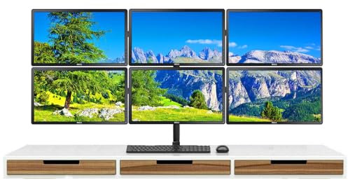 HP 6 Monitor Trading Setup EliteDesk 800 G5 Tower PC - Intel Core i5 9th Gen, With 6 x 23 Matching HD 1080p Monitors, Clamp Base Stand, Windows 11 Pro OS (Renewed) (32GB DDR4-512GB SSD)