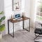 Direct Online Houseware Folding Computer Desk for Home Office 100 x 50cm Space Saving Solution for Gamers, Students, and Professionals with Rustic Brown Top