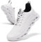 TIANZEBEN Herren Schuhe Turnschuhe Sportschuhe Laufschuhe Running Tennis Walkingschuhe Fitnessstudio Sneaker Freizeit Fashion Leichtgewichts Atmungsaktiv Weiß 40