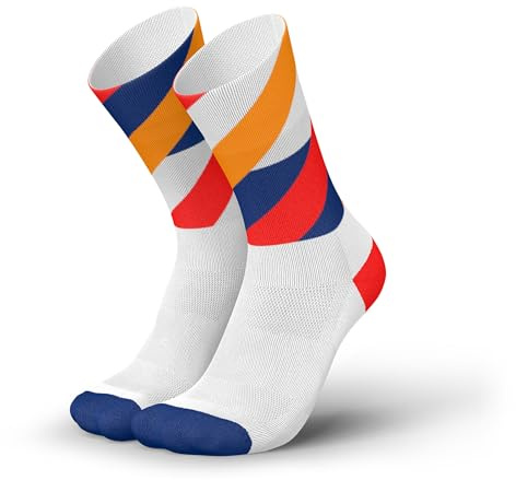 INCYLENCE Running Laufsocken, Loops White Orange Inferno, Größe 43-46