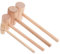 Warmhm Wooden Hammer Set 4pcs Crab Mallet Seafood Hammer Cake Mallet Smooth Edge Health Safety