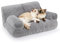 Gimars Cama Sofá Grande para Gato – 10 % Más Relleno, Cama Ortopédica con Bordes Elevados, Suave, Lavable, con Funda Extraíble y Base Antideslizante