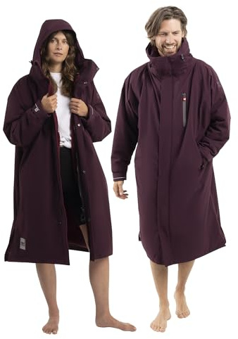 Red Original Premium EVO PRO Unisex Waterproof Dry Changing Robe, Extra Warm Lightweight Luxury 100% Recycled Material, B Corp Certified (Rich Burgundy, XS)