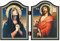 NKlaus 1402 Deva Maria & Jesus Holz Diptychon Skorbjashhaja Bogorodica i Spasitel ikone