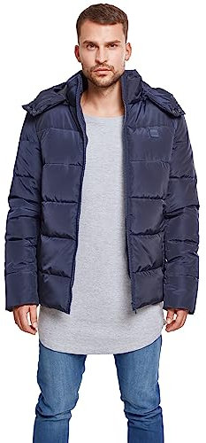 Doudoune à Capuche Amovible Rembourrée pour Homme, Veste d'Hiver, Manteau Matelassé Chaud Hooded, Plumes synthétiques