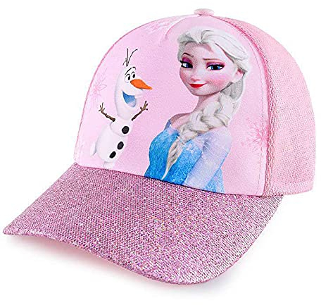 Fancyland ELSA Basecap Kinder Mädchen Jungen Glitzer-Trucker Cap Frozen 2 Eiskönigin Kinder Anna und ELSA Sonnenhut