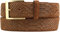 BELTINGER Gürtel mit goldener Gürtelschnalle und Pythonprägung 4 cm | Leder-Gürtel 40mm Schlangen-Optik |Schlangen-Muster | Tabac 105cm