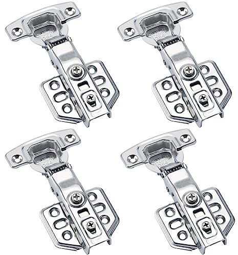 Juego de 4 Bisagras de Cazoleta de 35mm con Amortiguador Soft Close Bisagras de Acero Inoxidable para Puertas Cocina