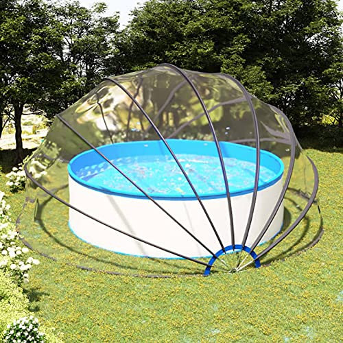 Homgoday Pool-Kuppel Poolüberdachung Pooldach Pool Abdeckung Gartendach Schwimmbadabdeckung Pooldach Poolabdeckung Dach für Aufstellpools Pool überdachung 500x250 cm