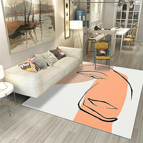 RUGMRZ Auslegware Teppichboden Weicher und bequemer Fußteppich kleine teppiche Mehrfarbig Teppich pflegeleicht Dekoration Balkon Auslegware Teppichboden Zimmer deko modern150x210CM